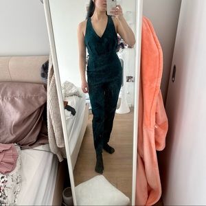 Teal halter jumpsuit